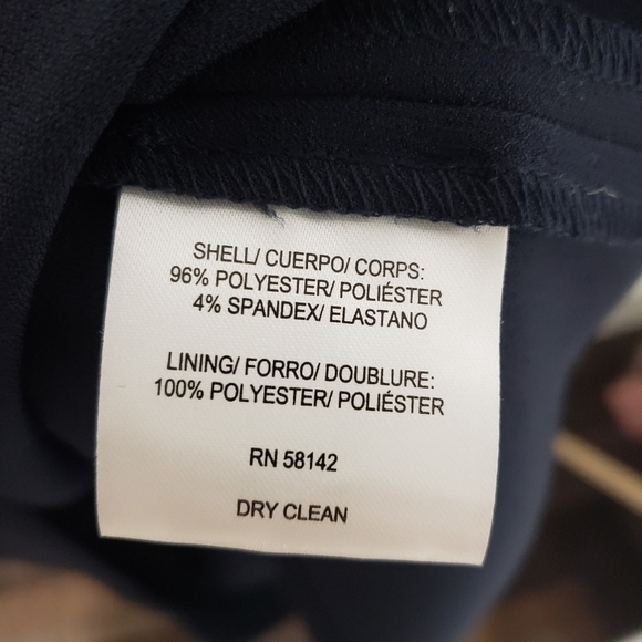 Maggie London NWT 10 Cream&Navy Dropped Shoulder Notched Neckline Classy! - Picture 9 of 16